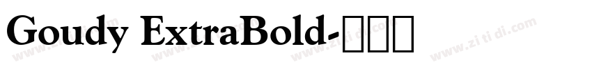 Goudy ExtraBold字体转换